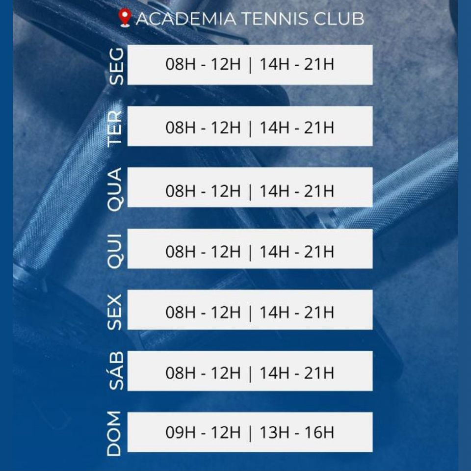 Gym schedule table